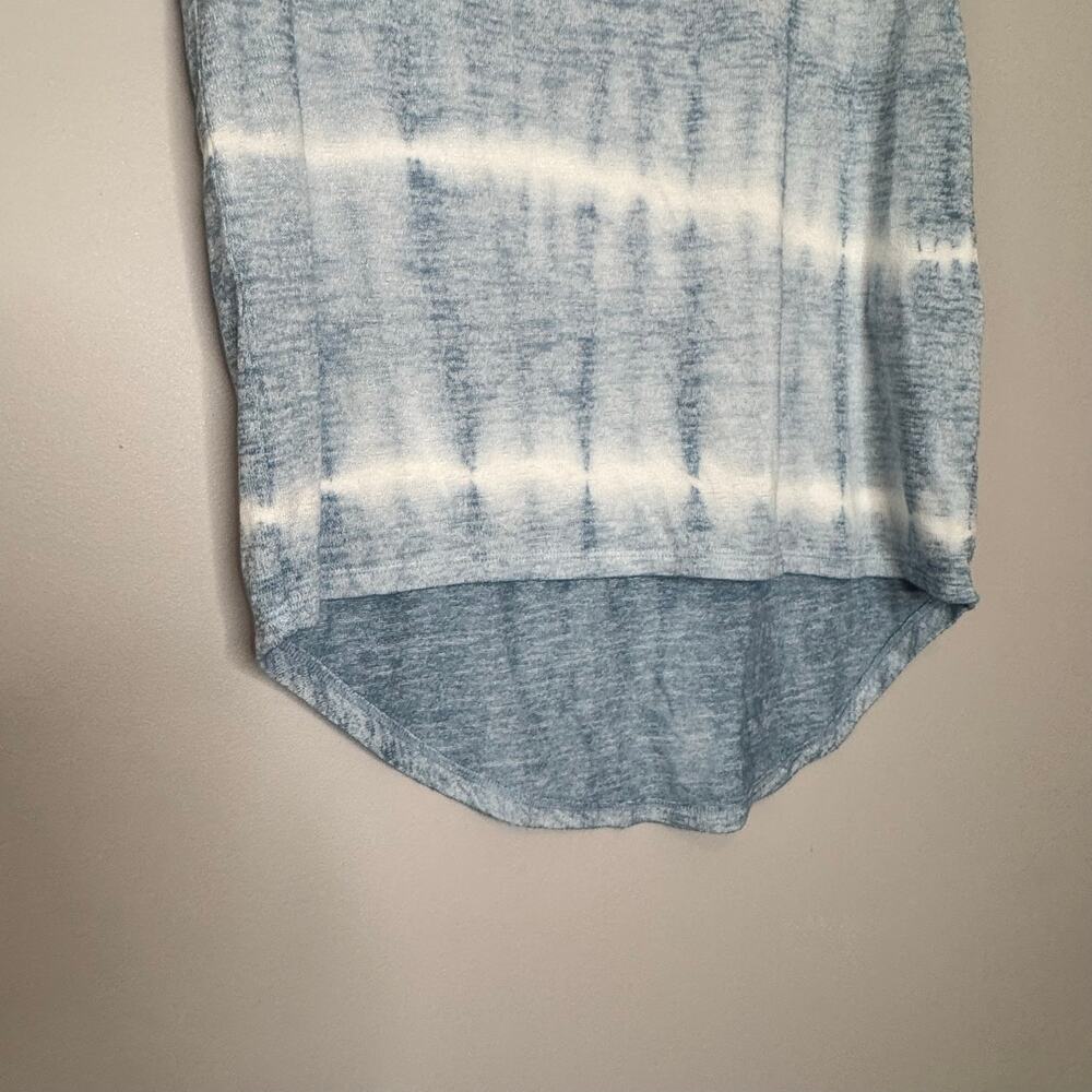 Market & Spruce Basic Tee Blue Tie Dye Short Sleeve Crewneck Women Petite XS NWT - Picture 4 of 9